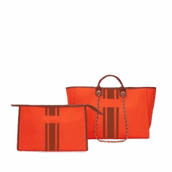 Tote And Ultimate Cosmetic Duo - Burnt Orange
