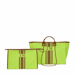Tote And Ultimate Cosmetic Duo - Neon Green