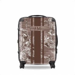 Tropical Print Hardshell Luggage - Cocoa